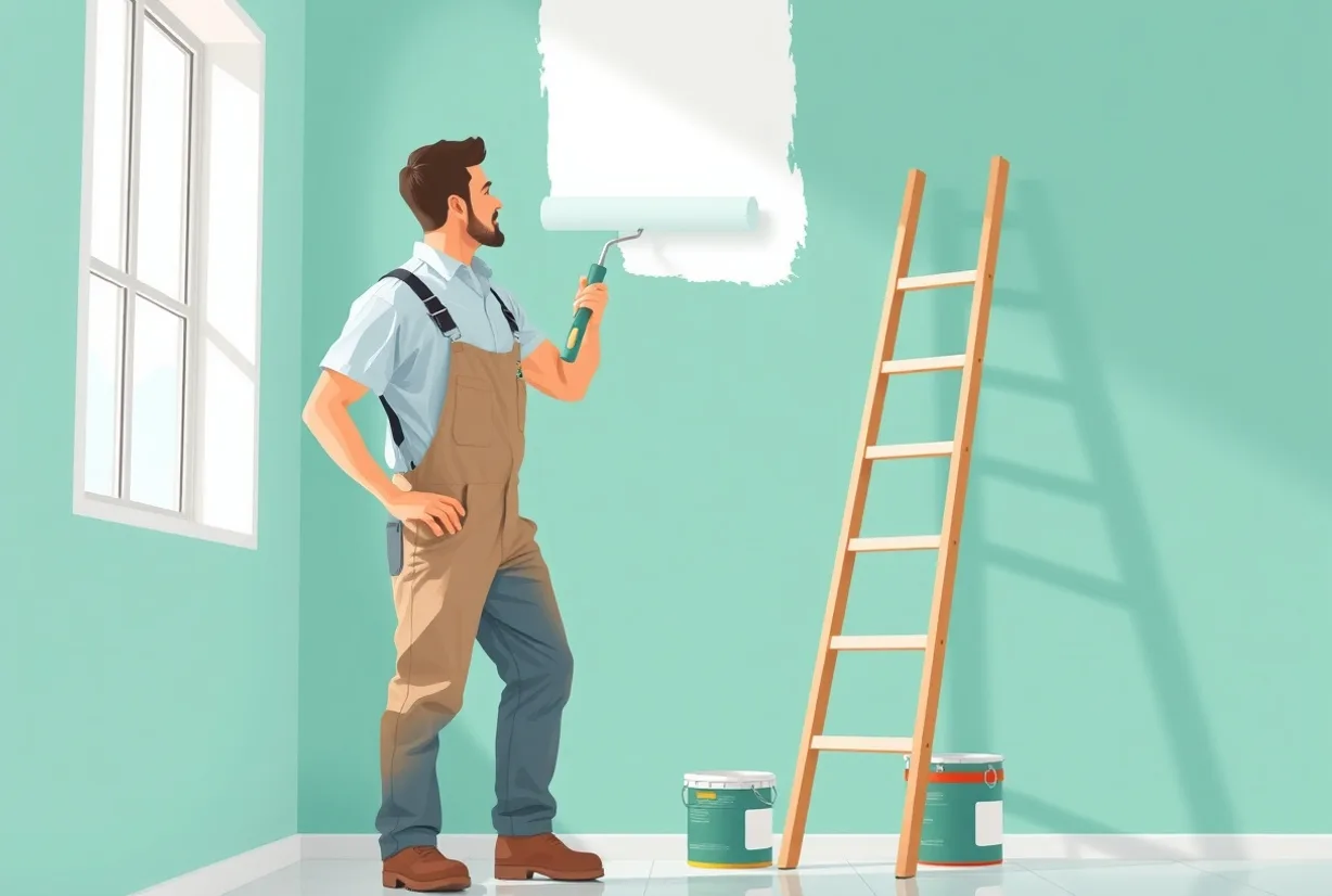 Peintre Mitry-Mory 77290 en intervention sur un chantier